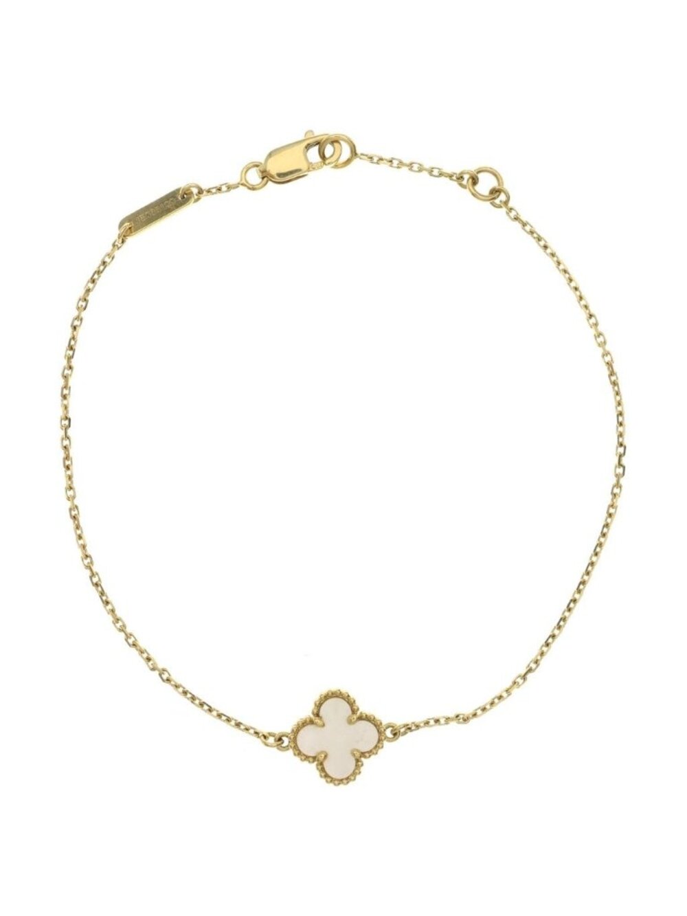 Van Cleef & Arpels Sweet Alhambra Papillon Mother of Pearl Bracelet 18K YG